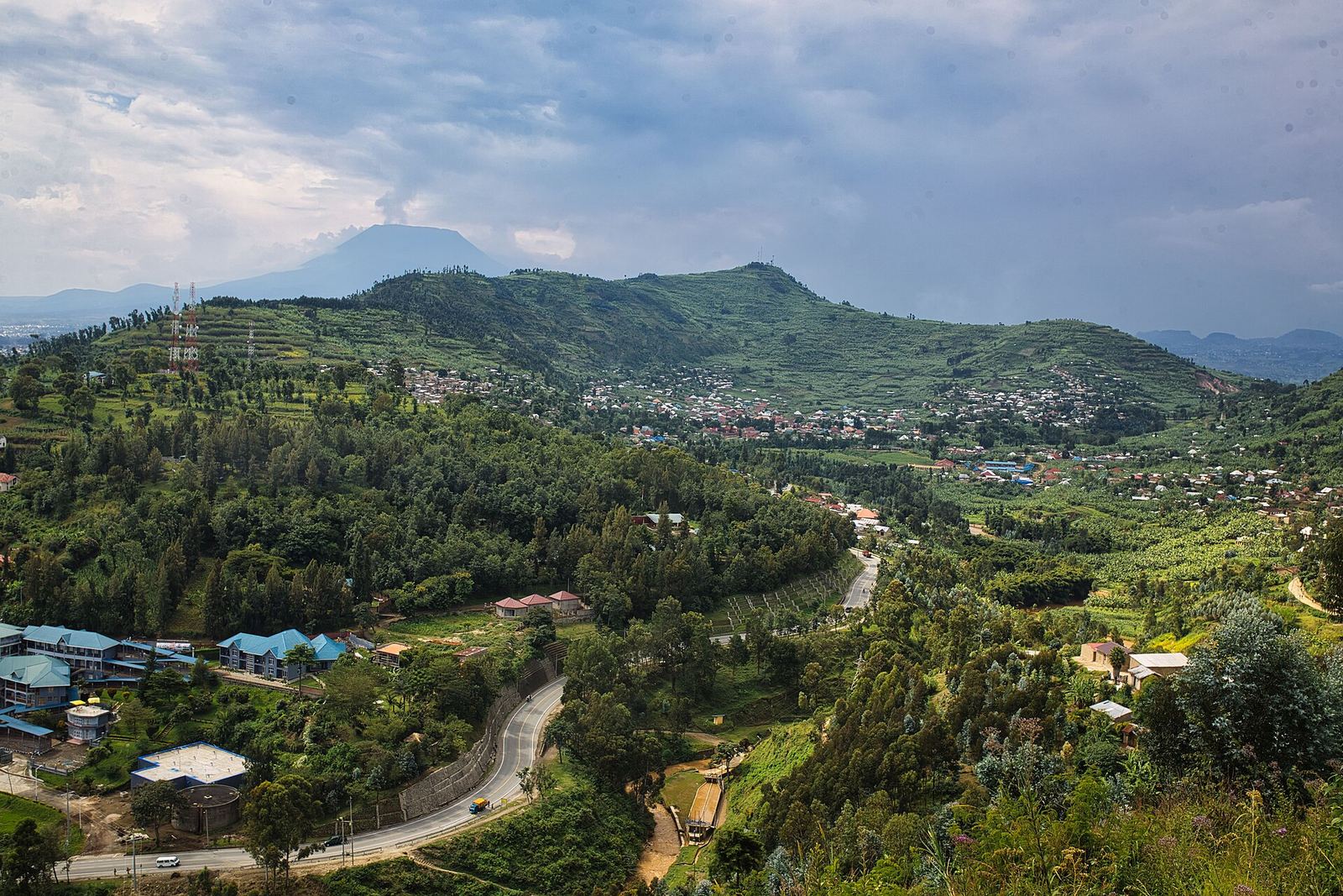 Rubavu and Mount Nyiragongo, western Rwanda